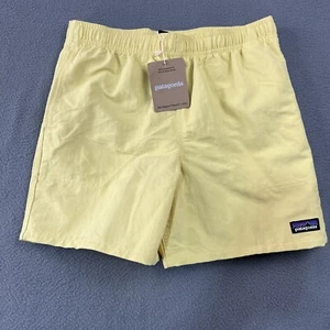 Patagonia Swim Baggies Shorts Kids L (12) Yellow Mesh Lined Trunks Pockets Beach - Picture 1 of 7