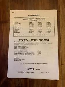 WESTWOOD Ride On Mower Vanguard Engine Instructions and Wiring Diagrams (16) - Picture 1 of 1
