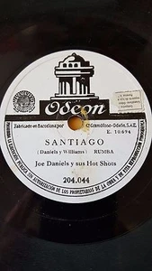JAZZ 78 rpm RECORD Odeon JOE DANIELS & SUS HOT SHOTS Santiago / La Caravana de.. - Picture 1 of 2