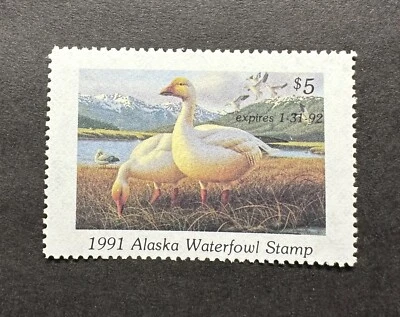 WTDstamps - 1991 ALASKA - Lot3 - State Duck Stamp - Mint OG NH - Image 1 of 2