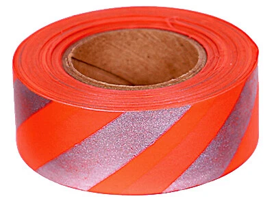 Allen 46 Reflective Trail Marking / Flagging Tape, Orange, 1 In. x 150 Ft. - - Image 1 of 2