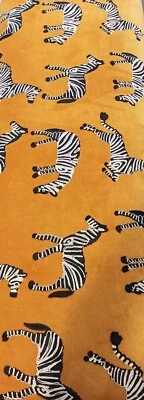 RARE NEW Zebra Ottoman Hand Wood Embroidered Living Room Furniture Handcrafted - Image 1 of 4