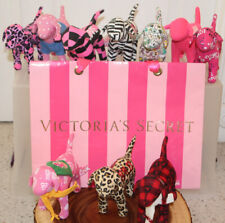 Victorias Secret Plush Dogs Lot of 10 Pink Zebra Leopard Graffiti Phi Beta