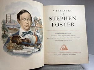 A Treasury of Stephen Foster vintage illustrated songbook (HC First Print 1946) - Imagen 1 de 12