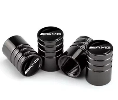 Lot  4 Bouchon De Valve Noir Logo MERCEDES AMG - Image 1 of 4