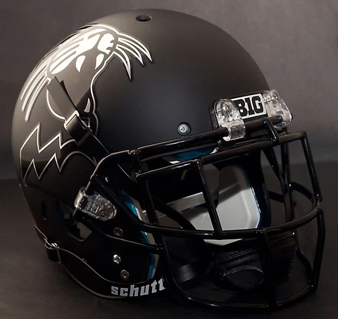 *CUSTOM* NORTHWESTERN WILDCATS Schutt XP GAMEDAY Football Helmet w/EGOP Facemask Cover