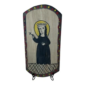 Vintage New Mexican Religious Folk Art Retablo Wall Hanging (Richard Montoya) - Picture 1 of 10