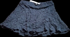 ๐ฉณ๐ Aqua Black Lace Pintuck Floral Lined Ruffle Hem Shorts ~ M M3020 ๐๐ฉณ - Picture 1 of 14