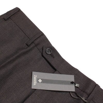 Zanella платиновый новый с Ярлыками платье брюки размер 34 США Devon в коричневый меланж 100% шерсти - Изображение 1 из 4