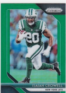 2018 PRIZM FOOTBALL GREEN REFRACTOR #53 ISAIAH CROWELL-JETS - Picture 1 of 1