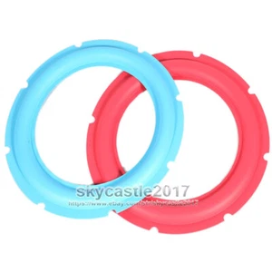 2x For 10" Speaker Rubber Edge Replacement Bass Surround Circle Repair Blue/Red - Picture 1 of 7