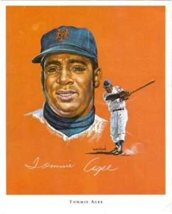 TOMMIE AGEE 1969 RARE CITGO GAS PROMO PORTRAIT STAT SHEET (VERY NICE CONDITION)* - Picture 1 of 2