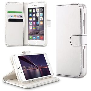 iPhone 6 6S 4.7" PU Leather Card Holder Flip Stand Wallet Case White Great Buy 