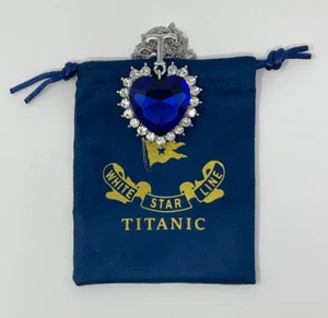 Titanic Necklace with Pouch Heart of the Ocean Necklace Pendant Higher Quality - Picture 1 of 8