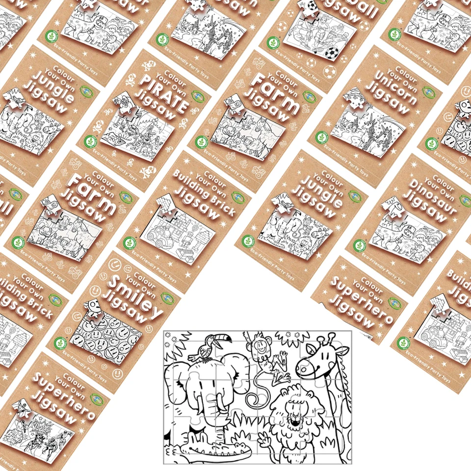 Re:Play A6 Jigsaw Puzzles -6 Pack - Eco Friendly Kids Toy Loot/Party Bag Fillers Foto 1 de 1