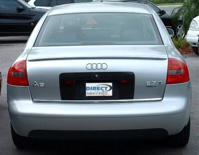 Спойлер закраина заднего багажника Audi A6 1997-2004 европейский стиль ОКРАШЕННЫЙ LY9B черная лента - Изображение 1 из 4
