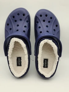 Dual Comfort Crocs Nautical Navy Blue Size Men 11 Women 13 Relin Lined Clog - Picture 1 of 5