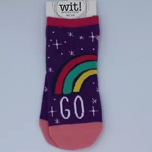 Wit! Gifts Womens Ankle Socks Rainbow One Size Fits Most Pink - Picture 1 of 1