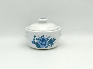 Corelle BLAUE SAMTROSE Suppenschüssel Chilibohnen Topf Deckel 2 Tassen Kapazität NEUWERTIG! - Bild 1 von 8