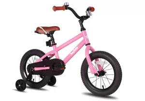 Joystar Kids Bike for Ages 2-12 Years Old, 12” with Training Wheels, Pink - Picture 1 of 5