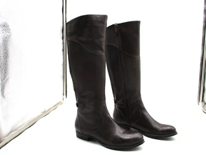 Botas de montar para mujer Isaac Mizrahi Live IMbetsy marrón cuero con cremallera talla 6,5 M - Imagen 1 de 8