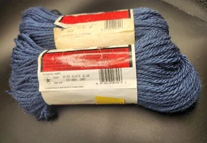 Aunt Lydia's Craft & Rug Yarn 100% Polyester 3 Ply 60 yds Color Slate Blue - Picture 1 of 4