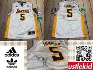 New SIGNED Jordan Farmar Lakers Jersey Youth Boy Medium M Adidas Los Angeles❄️H9 - Picture 1 of 11