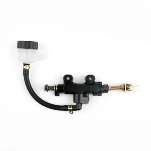 Motorcycle Rear Master Cylinder Hydraulic Brake Pump Fluid Reservoir Black GB - Picture 1 of 4