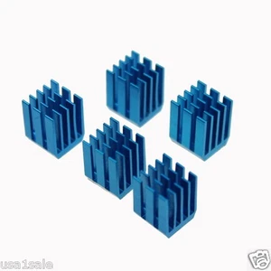 Lot 40 pcs 9x9x12mm adhesive Aluminum blue Heat Sink For Memory GPU Chip IC PI - Picture 1 of 8