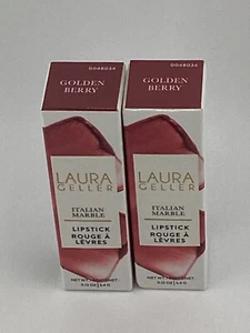 (2) Laura Geller Italian Marble Lipstick 0.12 oz(Golden Berry) New in box! - Picture 1 of 3