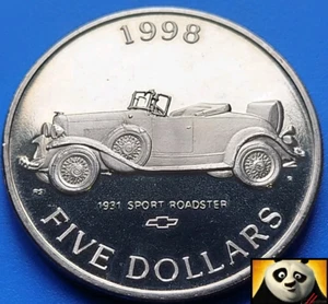 1998 seltene Marshall Islands 5 $ Five Dollars Oldtimer 1931 Chevy Roadster - Bild 1 von 4
