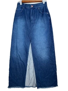 ANTHROPOLOGIE x PILCRO Denim Midi Maxi Skirt Medium Wash Women's Size 2 - Picture 1 of 10