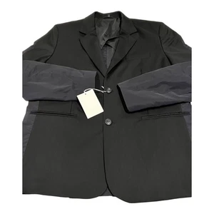 COS Mens Black Blazer Jacket 40R / 50 Modern Tailored Two Tone New - Picture 1 of 18