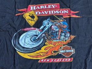 Vintage 1998 Harley Davidson Motorcycles Hamilton New Zealand T Shirt 2XL - Picture 1 of 7