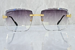 Cartier rimless Diamond cut sunglasses glasses C decor CT0284o Piccadilly - Picture 1 of 5