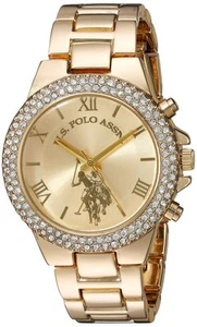 U.S. Polo Assn. Women's Gold-Tone Analog-Quartz Watch with Alloy Strap, 8 - Picture 1 of 4