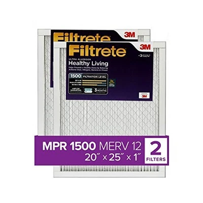 Filtrete 20x25x1 MPR 1500 AC Furnace Air Filter (2 PACK) - Image 1 of 2