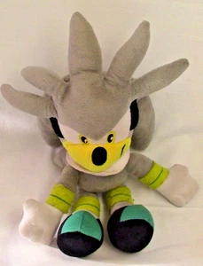 Sonic The Hedgehog 12" Silver The Hedgehog Plush Stuffed Toy Suction cup hanger - Picture 1 of 3
