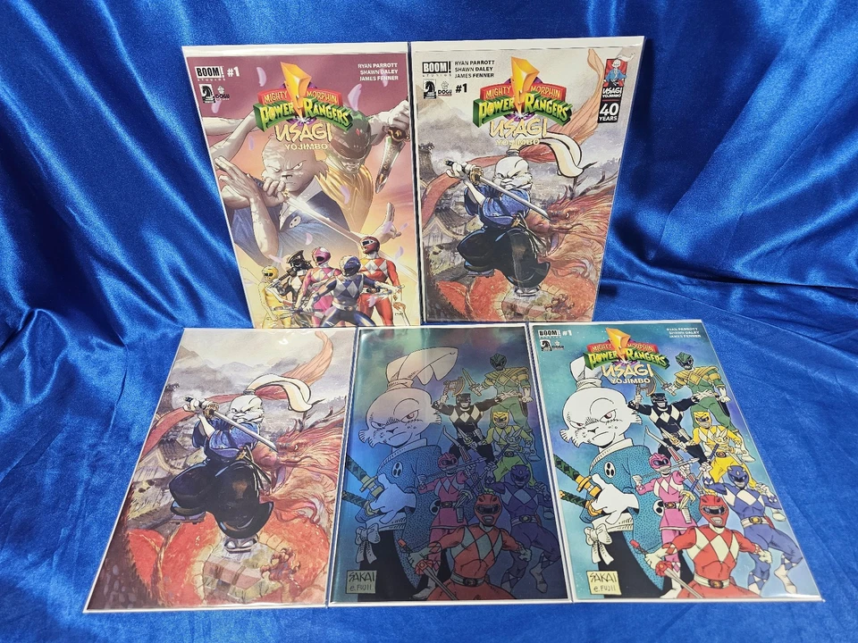 MMPR USAGI YOJIMBO #1 Cvr A B E 1:25 Lot Foil Boom Studios Comics 2024 Sakai - Image 1 of 1