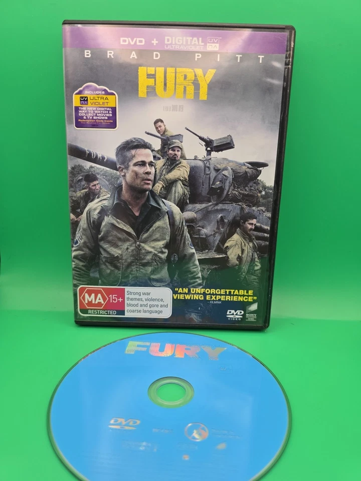 Película Fury (DVD, 2014) Brad Pitt R 2 4 5 - Muy buen estado Foto 1 de 3