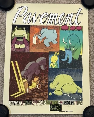 Póster en pavimento con impresión artística de Jay Ryan Festival de Música Sasquatch 2010 Gorge S/# 220 Foto 1 de 4