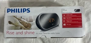Philips Rise & Shine AJ1000/37 Alarm Clock FM Radio Modern Mirror-Finish Display - Picture 1 of 5
