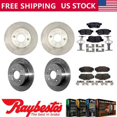 Rotores de freno delanteros traseros y pastillas de freno de cerámica para Acura Integra 1995-2001 Foto 1 de 4