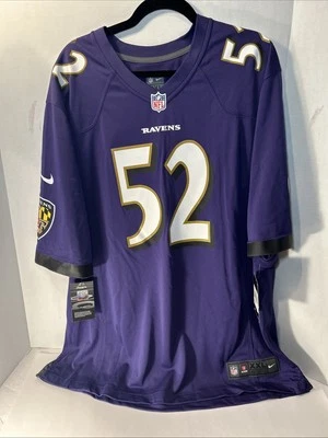 Футболка Рэя Льюиса No52 Baltimore Ravens Nike NFL на поле размер 2XL - Изображение 1 из 4