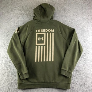 Under Armour Freedom Flag Hoodie Herren XL Grün Ultra Soft Sweatshirt Military - Bild 1 von 12