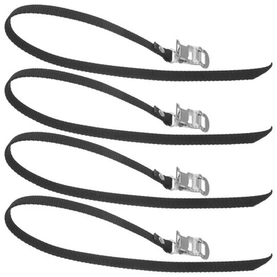  4 Pcs Exercise Bike Recumbent Pedal Traction Strap Straps Adjustable - Image 1 of 4
