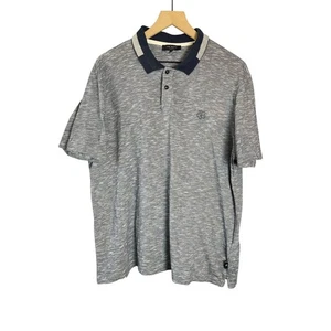 Ted Baker London Mens Size 5 Striped Polo Shirt Short Sleeve Casual FLAW PHOTOS - Picture 1 of 10