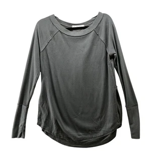 We The Free People Snowy Thermal T Shirt XS Gray Long Sleeve Waffle Thumbholes - Picture 1 of 9