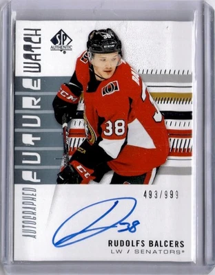 Rudolfs Balcers #186 - Future Watch Rookie Auto 493/999 2019-20 SP Authentic - Image 1 of 2