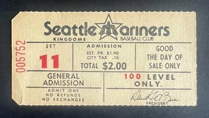 Vintage 1980 Seattle Mariners Ticket Stub General Admission Kingdome Seattle WA. - Picture 1 of 2